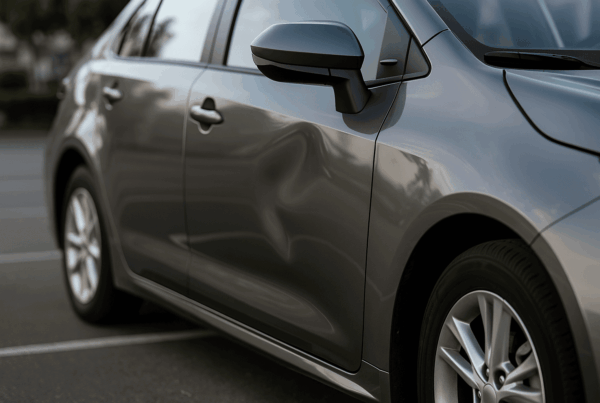 Paintless dent repair services.