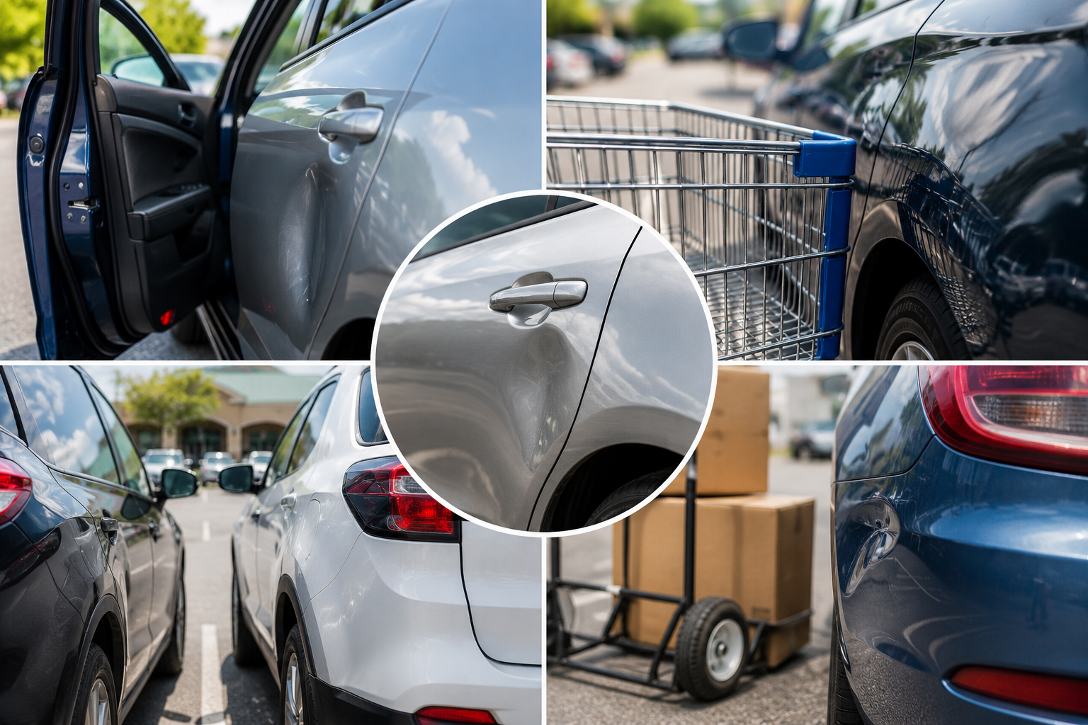 Common Parking Lot Situations That Lead to Vehicle Dents